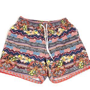Antica Sartoria By Giacomo Cinque Mens Colorful Swim Trunks Size S Luxury Beach